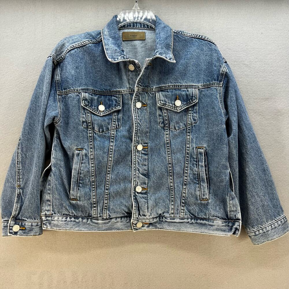 Blank NYC Denim Jean Jacket Women's Size Small Studding Preppy 90s Rocker Barbie